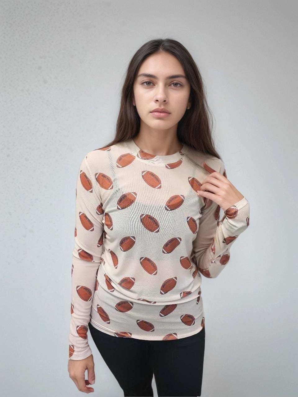 Football Mesh Top: Cream