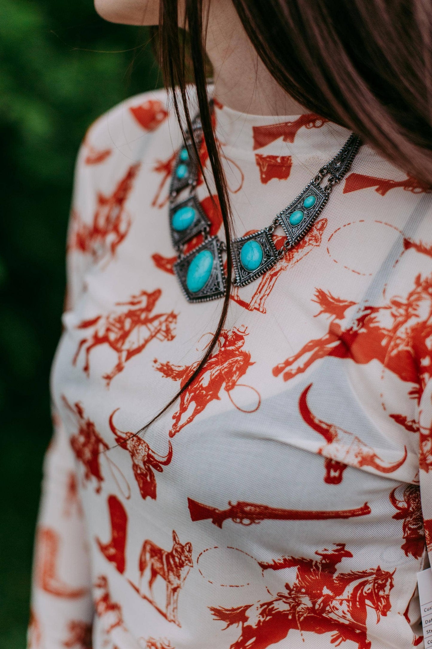 Cowboys & Indians LS Mesh Top