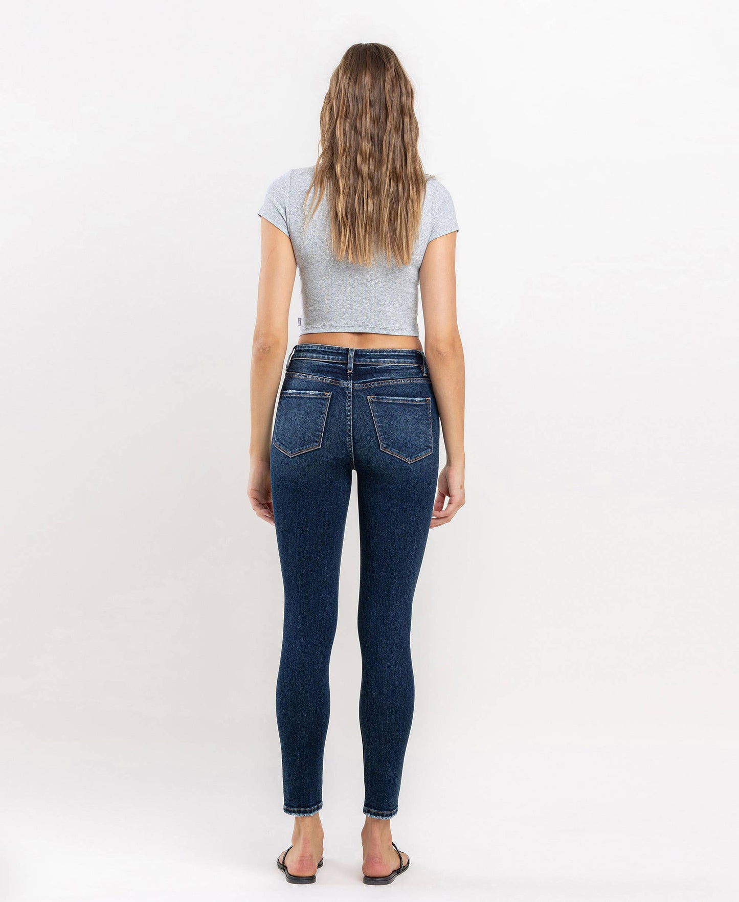 HIGH RISE ANKLE SKINNY JEANS