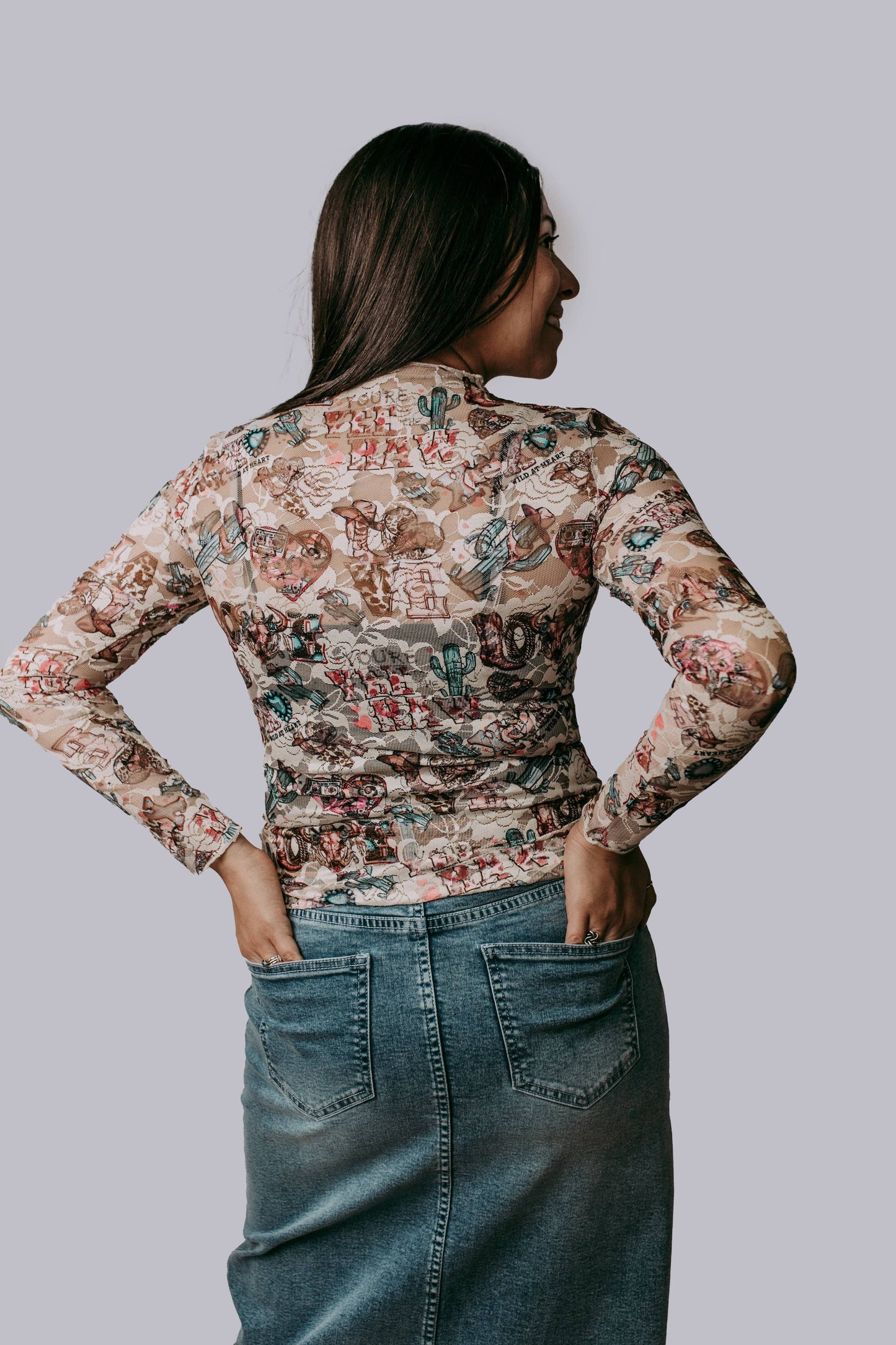 Western Love Lace Top