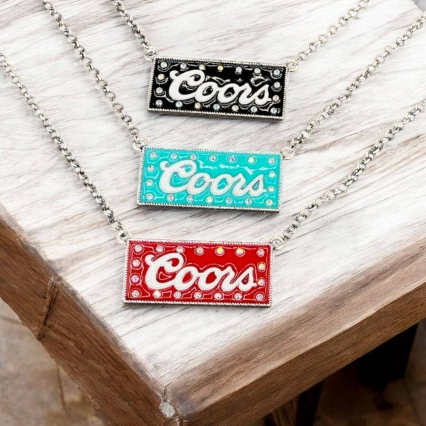 Summertime Western Rowdy Country Cowboy Necklace: Teal