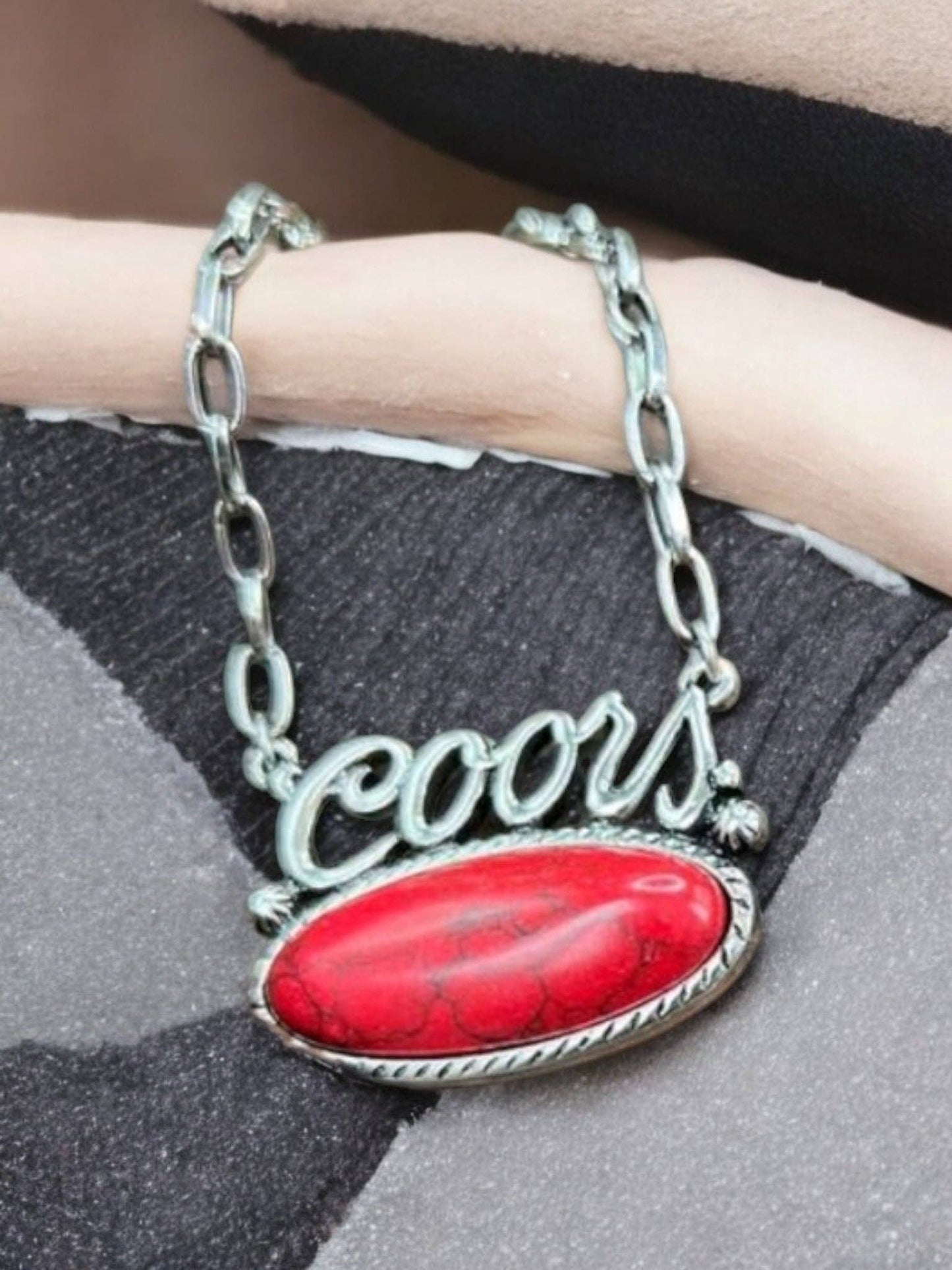 Western Fashion Statement Necklace: Hot Pink