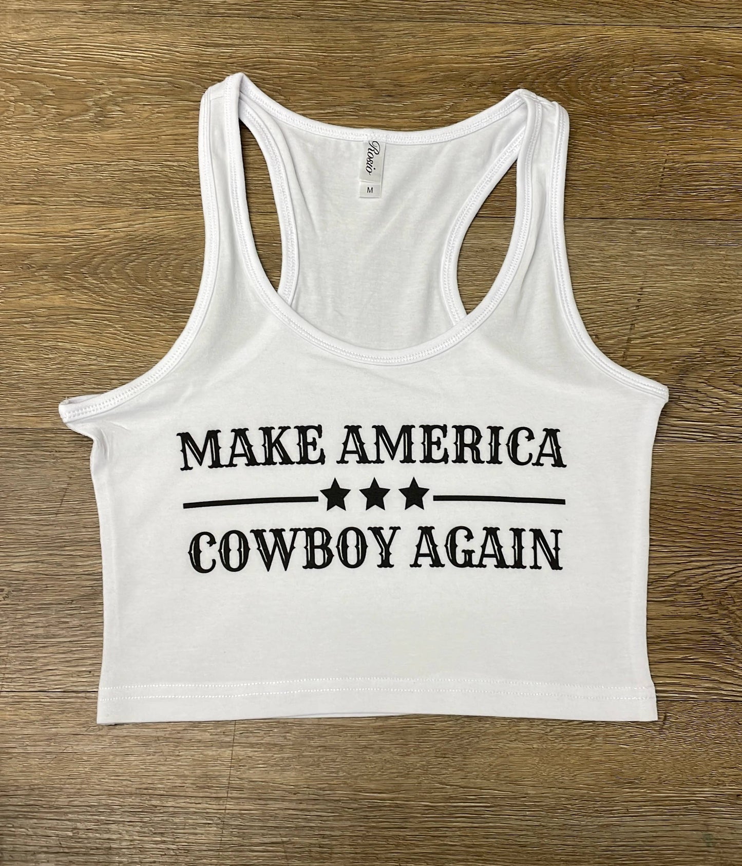 Make America Cowboy Again Cropped Tank Top