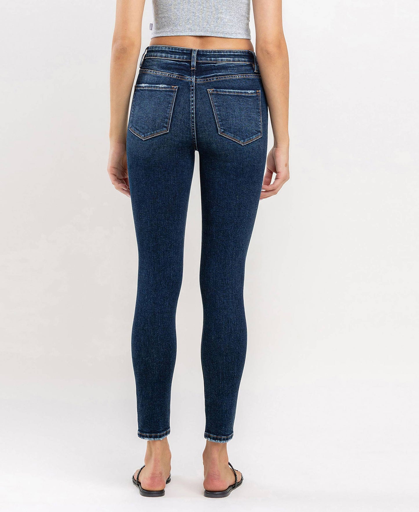 HIGH RISE ANKLE SKINNY JEANS