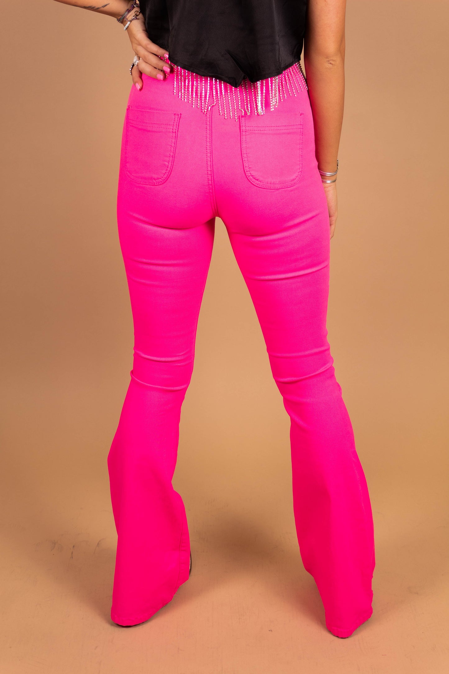 Barbie Pink Denim Flares