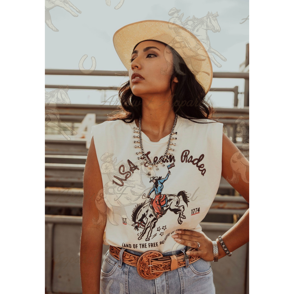 USA Team Rodeo Graphic Muscle Tee