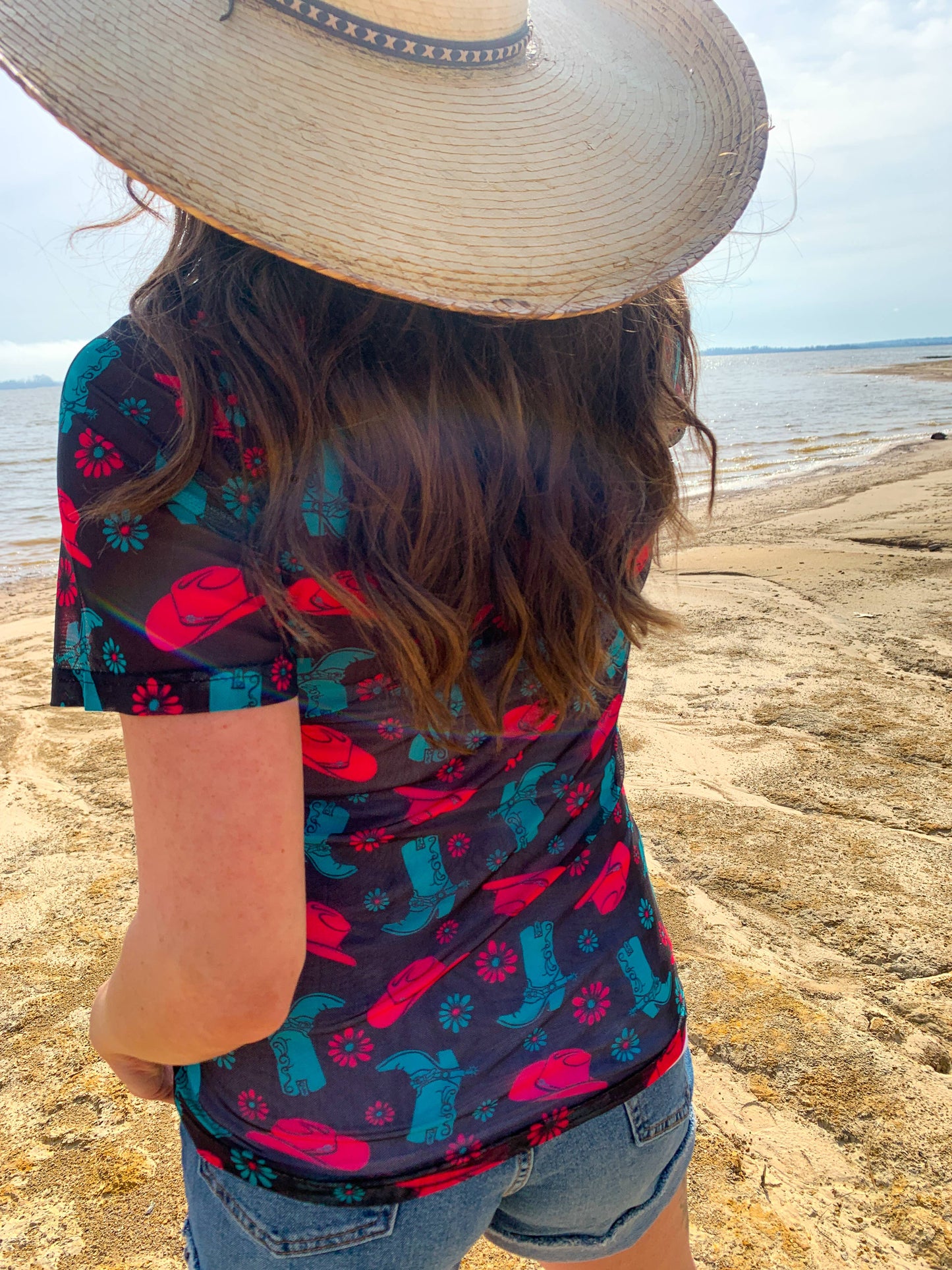 Dancehall Diva Short Sleeve Mesh Top