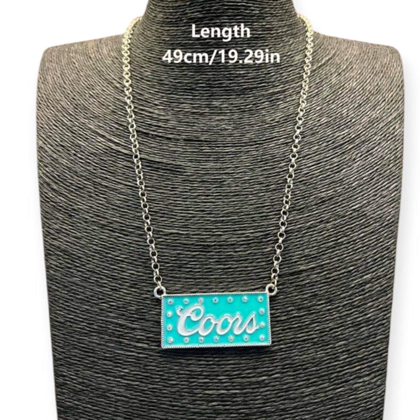 Summertime Western Rowdy Country Cowboy Necklace: Teal