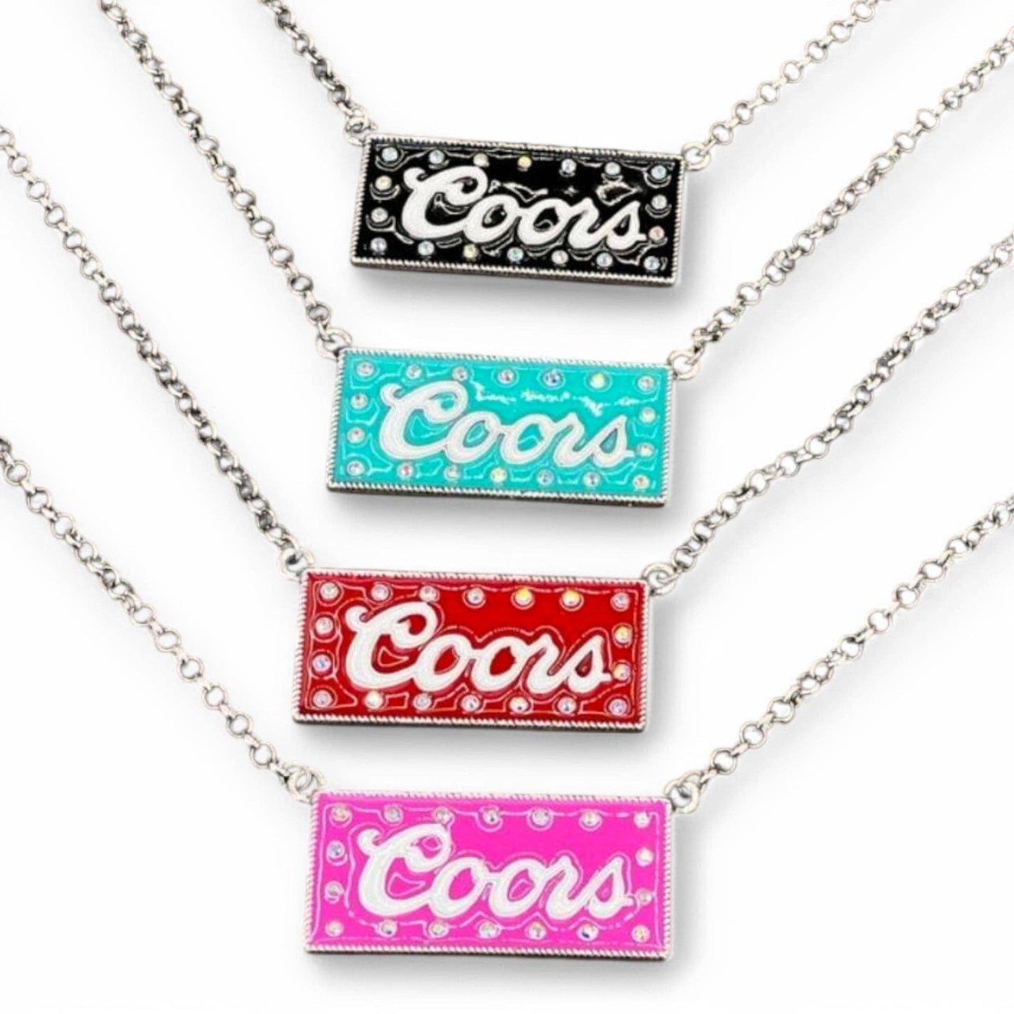Summertime Western Rowdy Country Cowboy Necklace: Teal