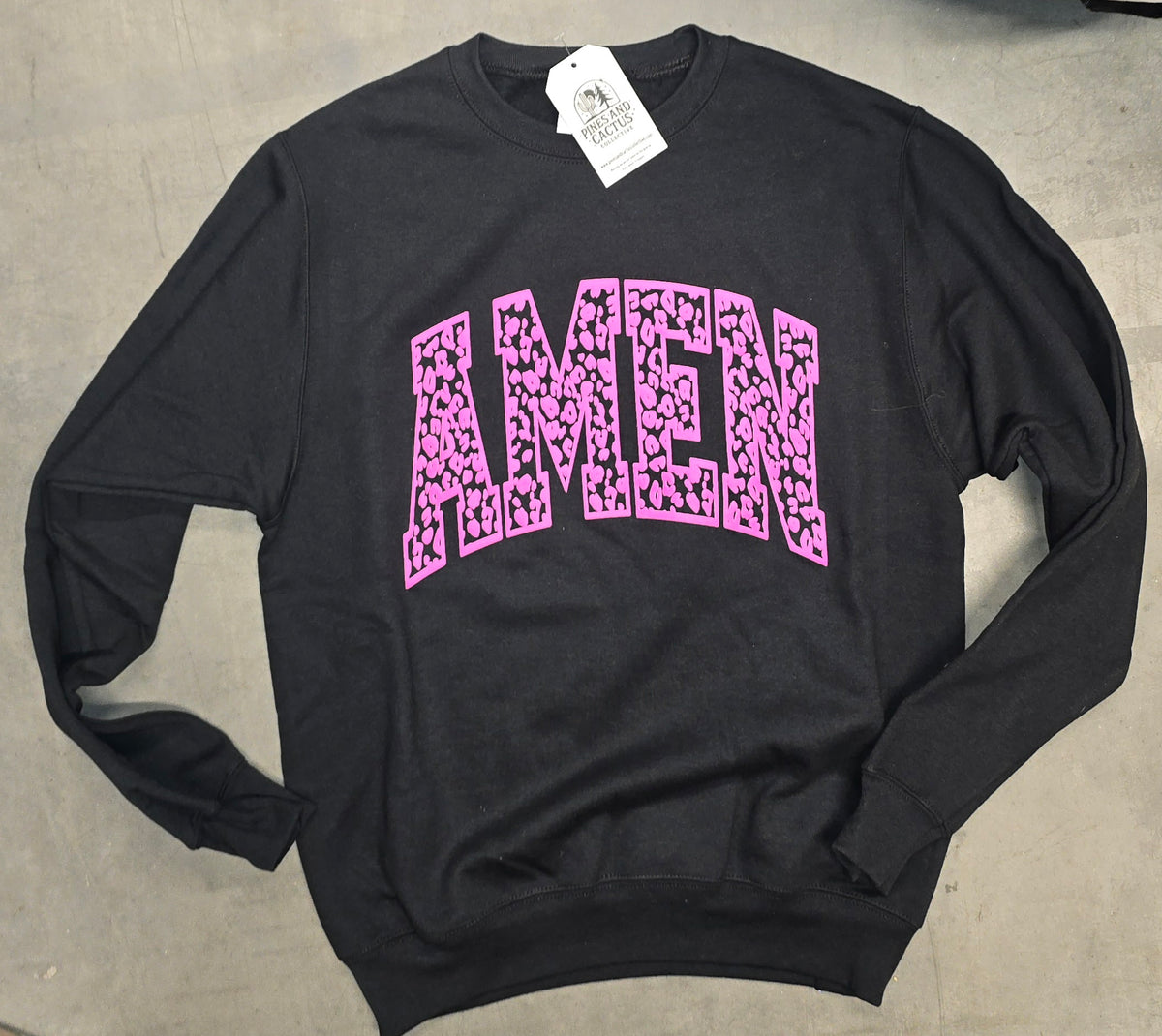 Amen Puff Graphic Crewneck Sweatshirt