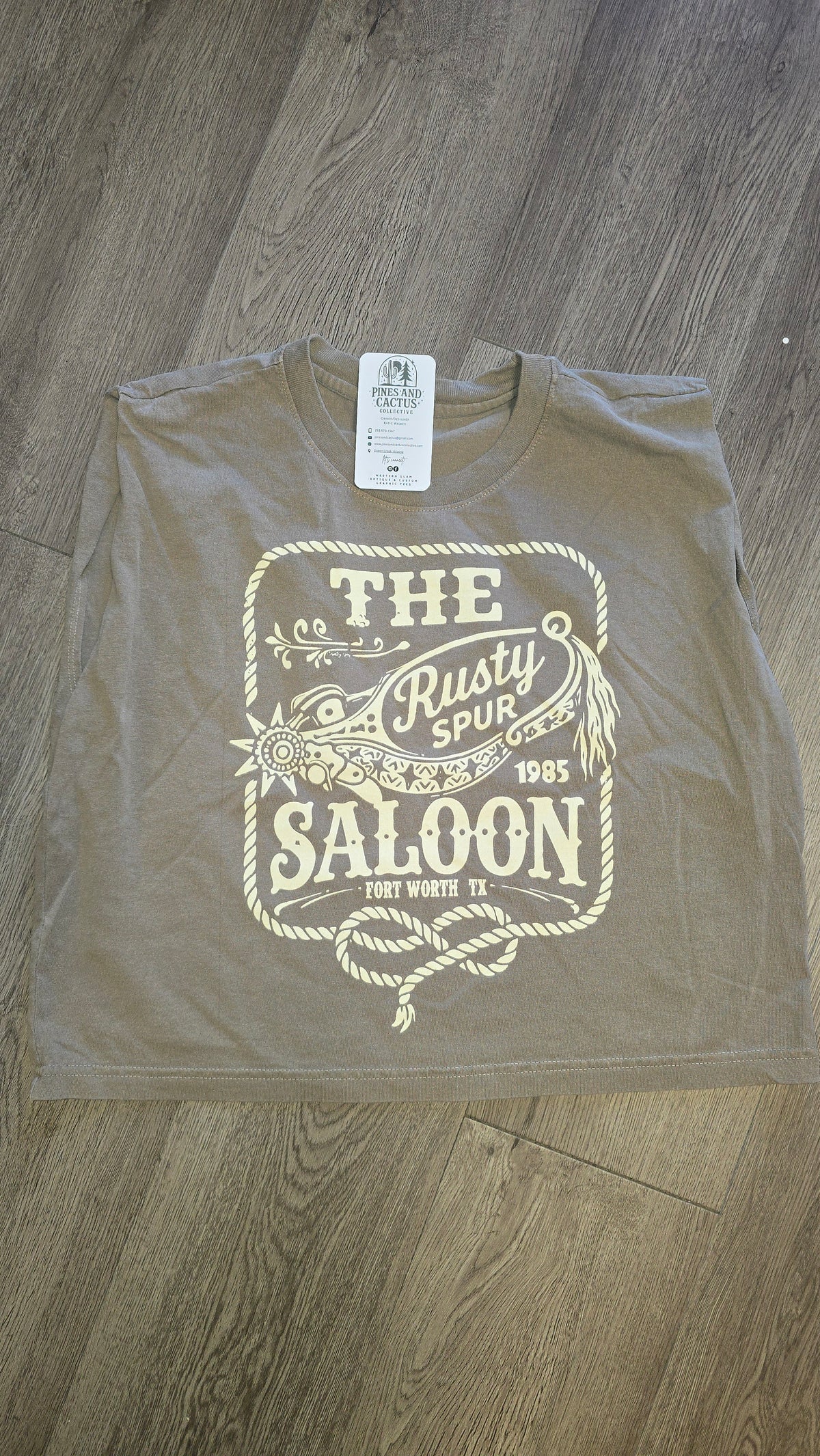 Rusty Spur Saloon Muscle Crop Tee