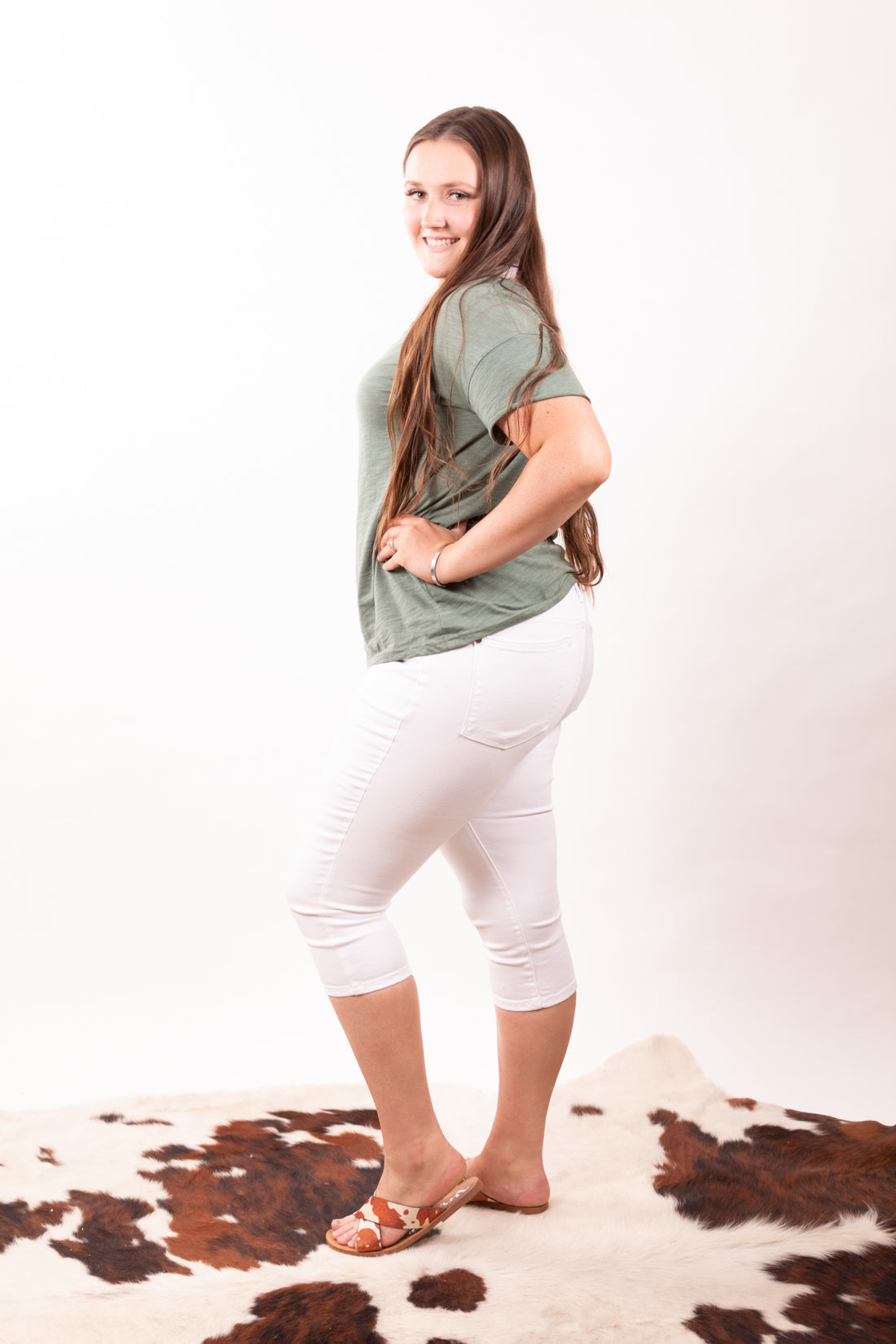 White Wedding Judy Blue Denim Capri Jeans