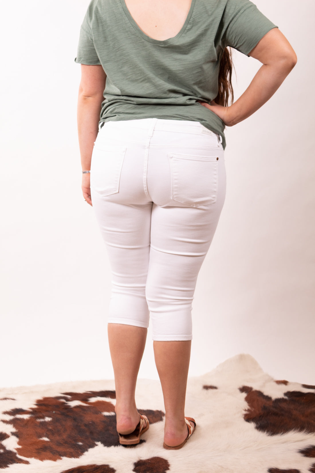 White Wedding Judy Blue Denim Capri Jeans