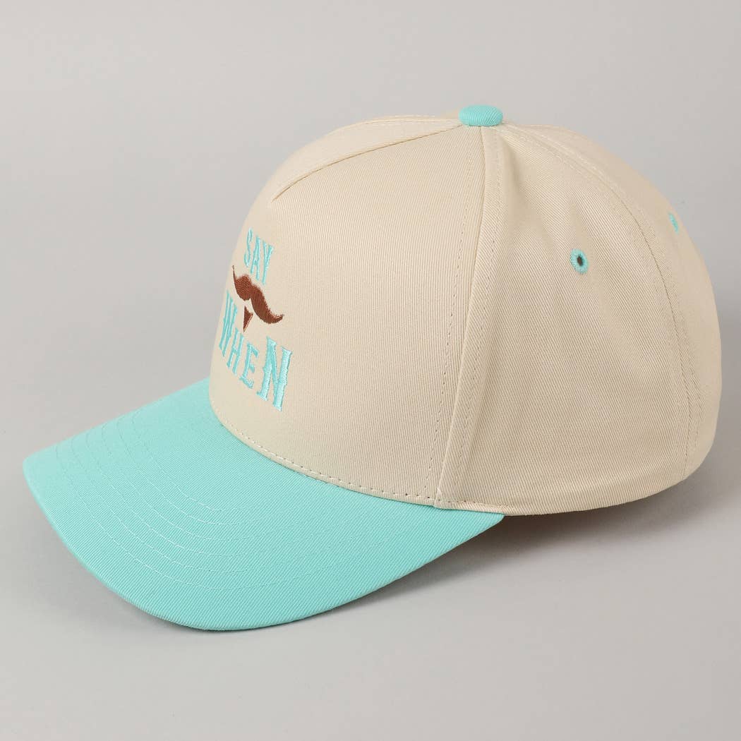 Say When  Mustache Tombstone Two-Tone Trucker Hat