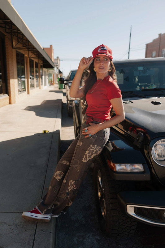 CHATTY COWBOY WIDE LEG PANTS