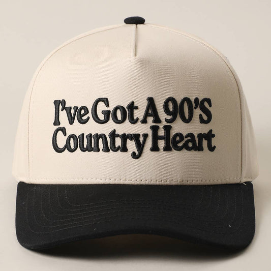I've Got A 90's Country Heart 3D Embroidered Trucker Hat