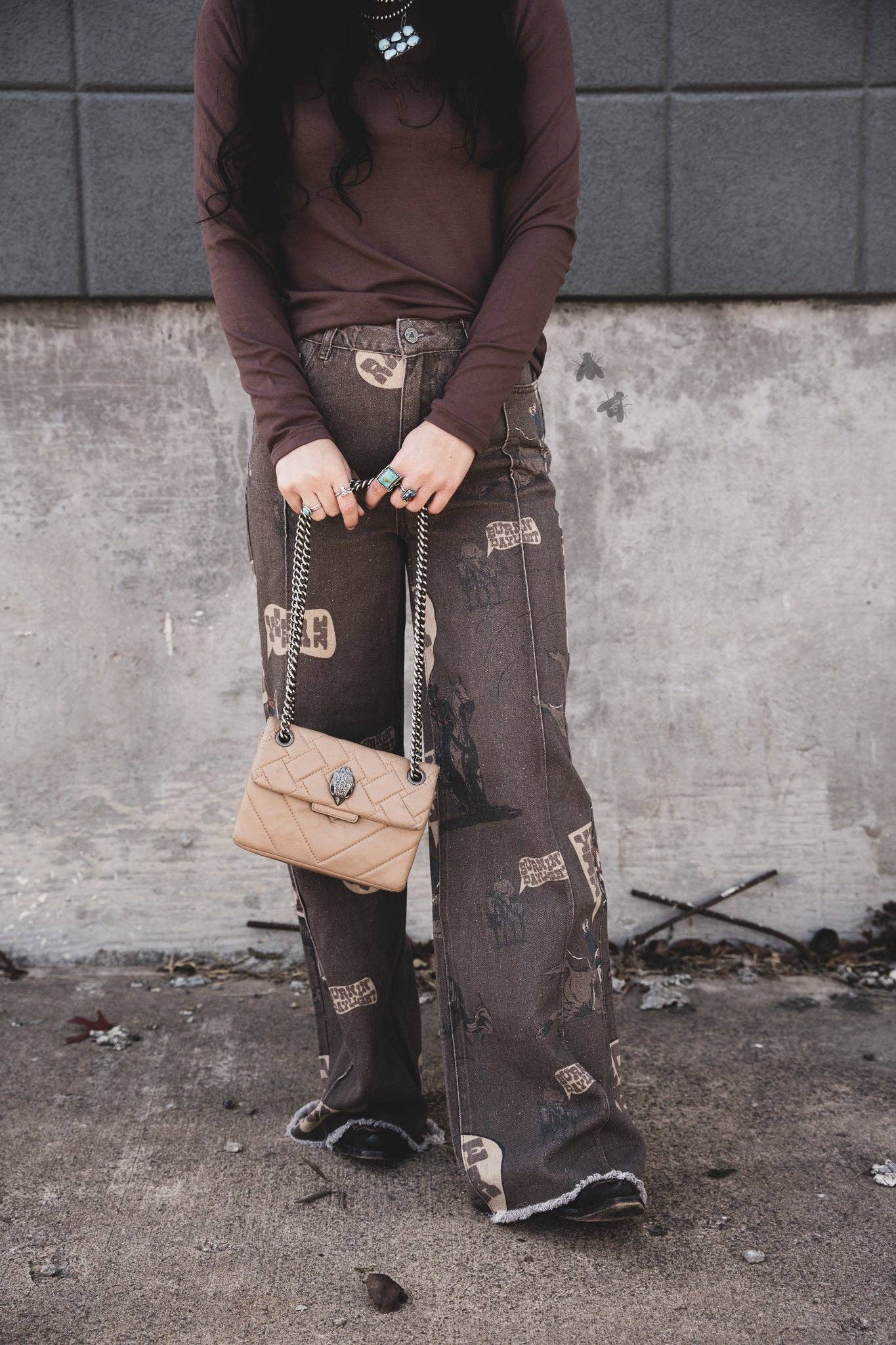 CHATTY COWBOY WIDE LEG PANTS