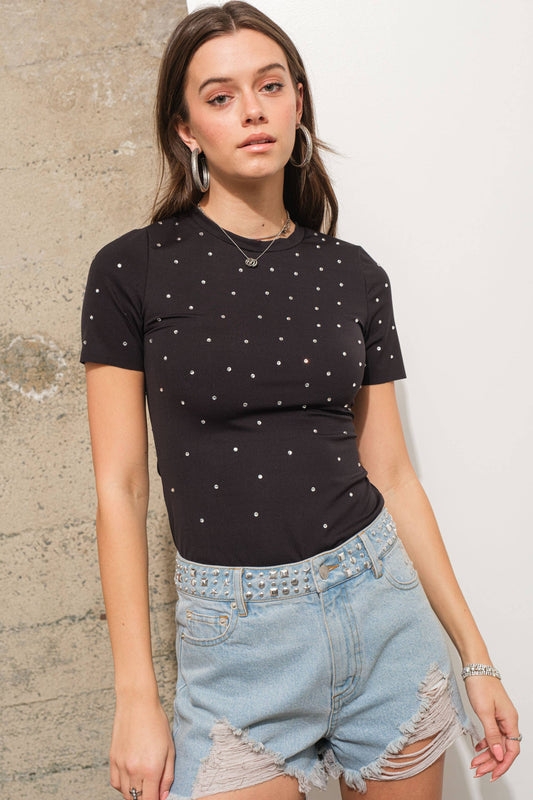 Crystal Short Sleeve Bodysuit