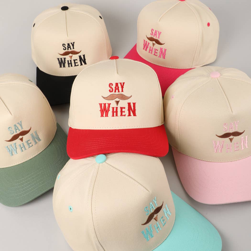 Say When  Mustache Tombstone Two-Tone Trucker Hat