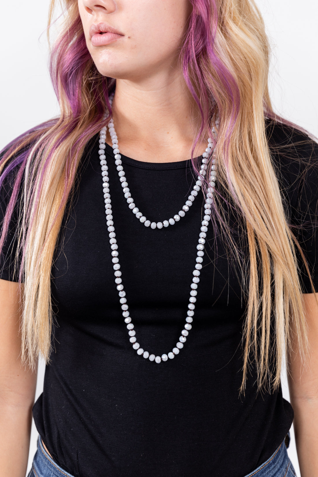 30" CRYSTAL BEADED NECKLACES