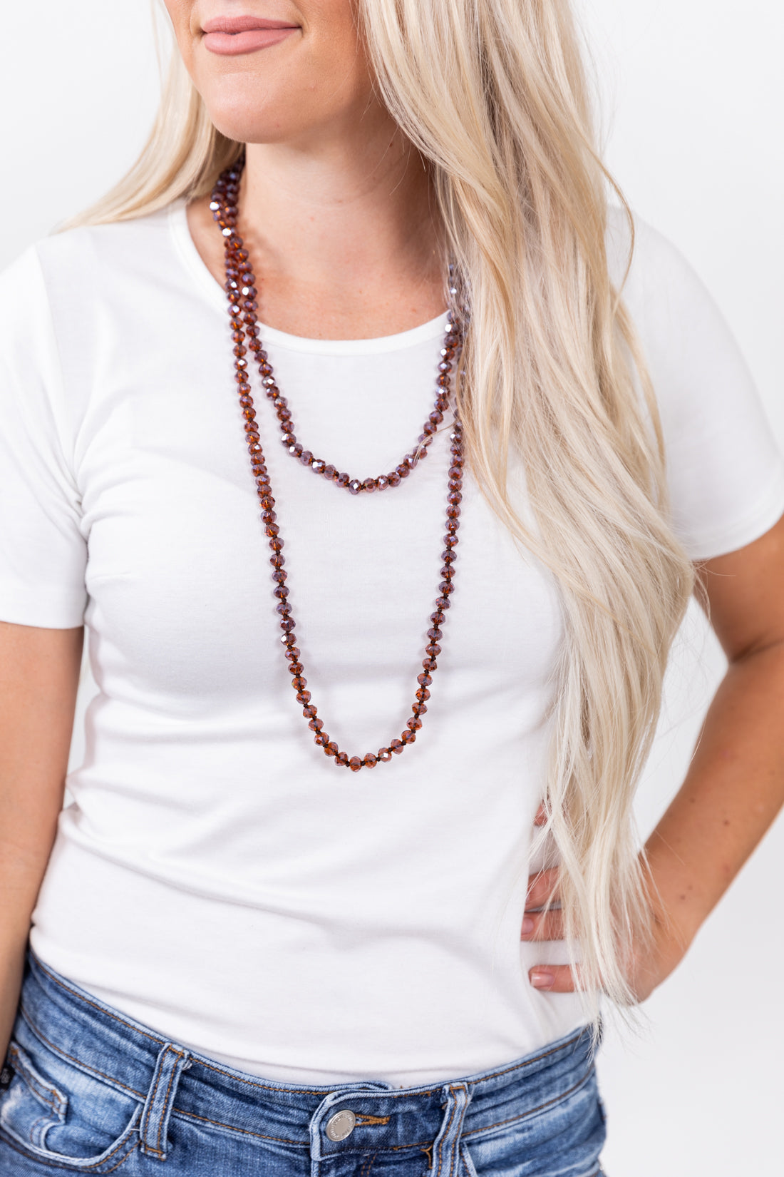 30" CRYSTAL BEADED NECKLACES