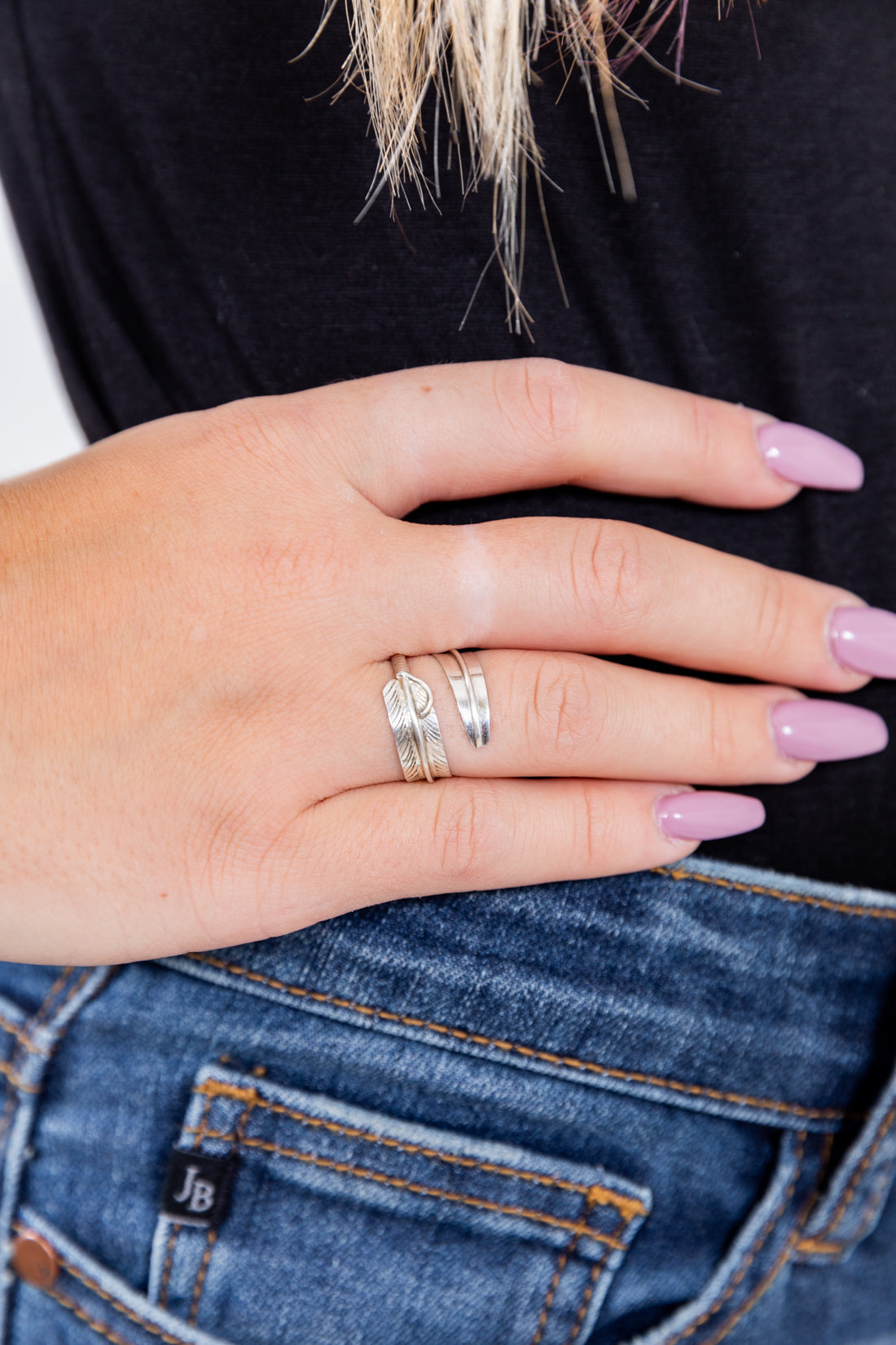 Feathered Sterling Silver Ring