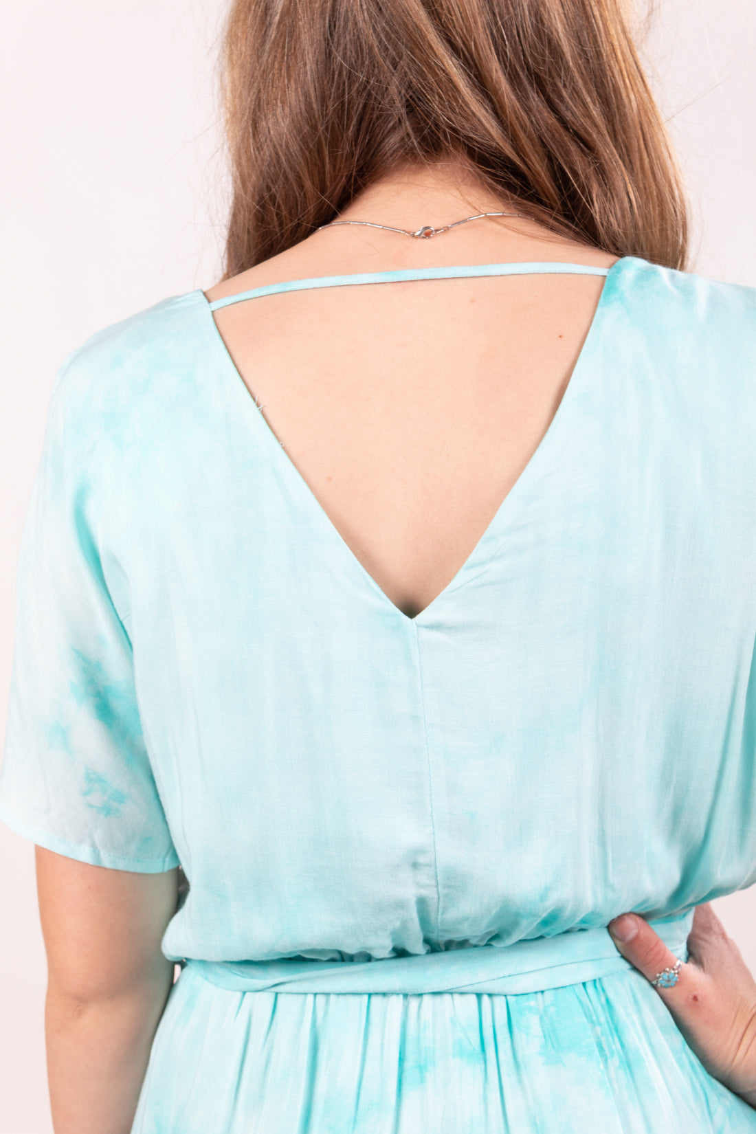 Baby Blue Cotton Candy Tie Dye Dreams Midi Dress