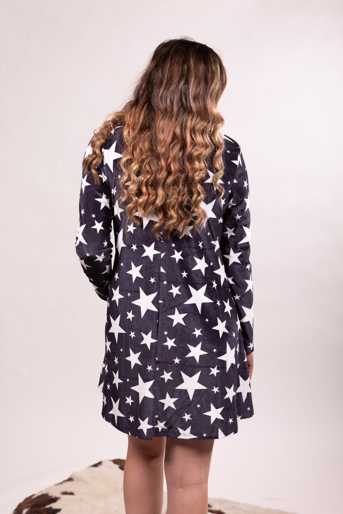 Star Bright Mock Neck Dress