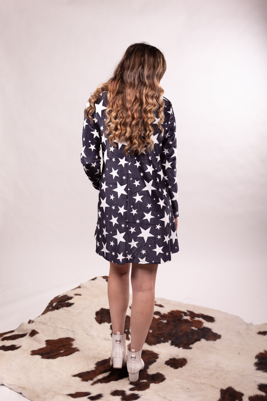 Star Bright Mock Neck Dress