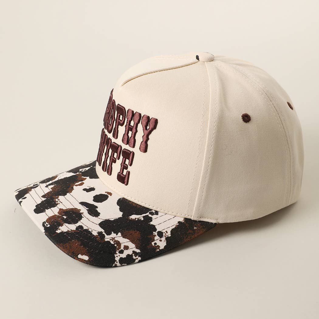 TROPHY WIFE PUFF EMBROIDERED CANVAS HAT