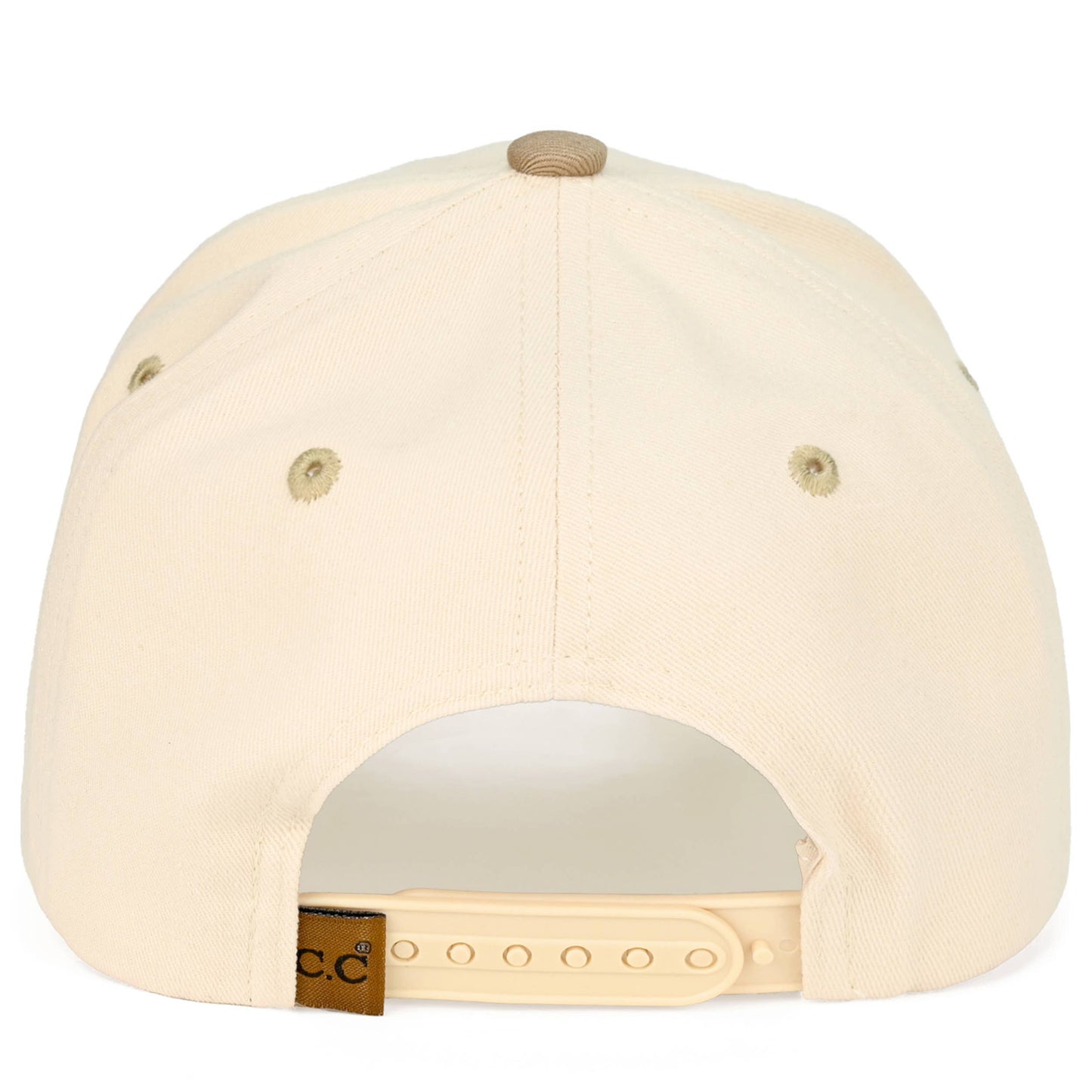 Y'ALL NEED JESUS Embroidered Letter Two Tone Trucker Hat: Beige