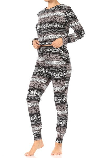 Midnight Let It Snow Christmas Pajama Set