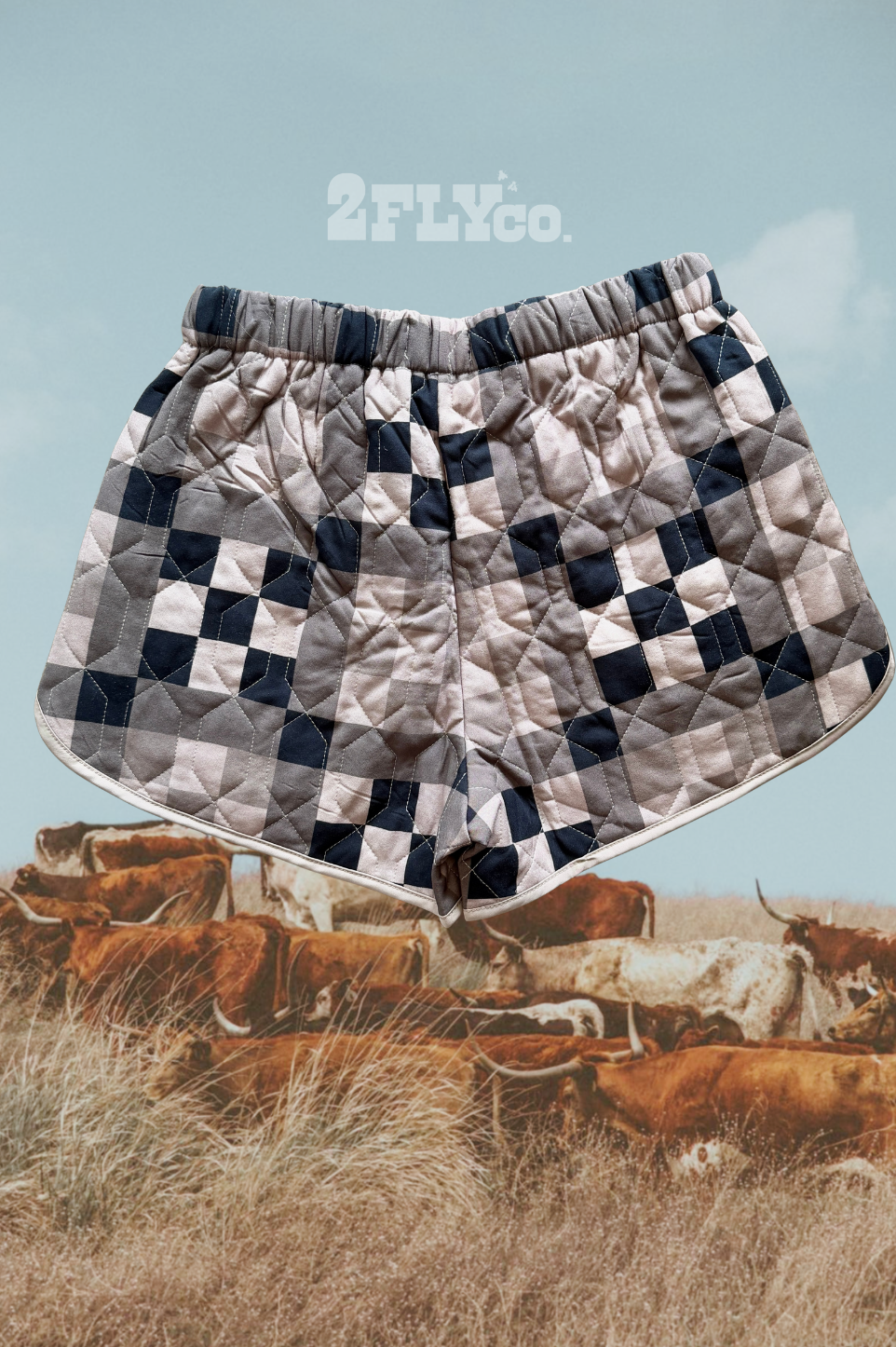 Neutral Patchwork Quilted Shorts