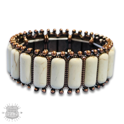 Western rectangle stone bracelet: Turquoise