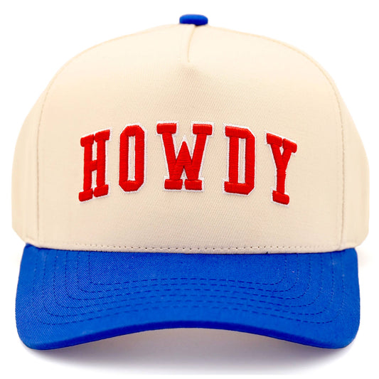 Howdy Embroidered Two Tone Trucker Hat