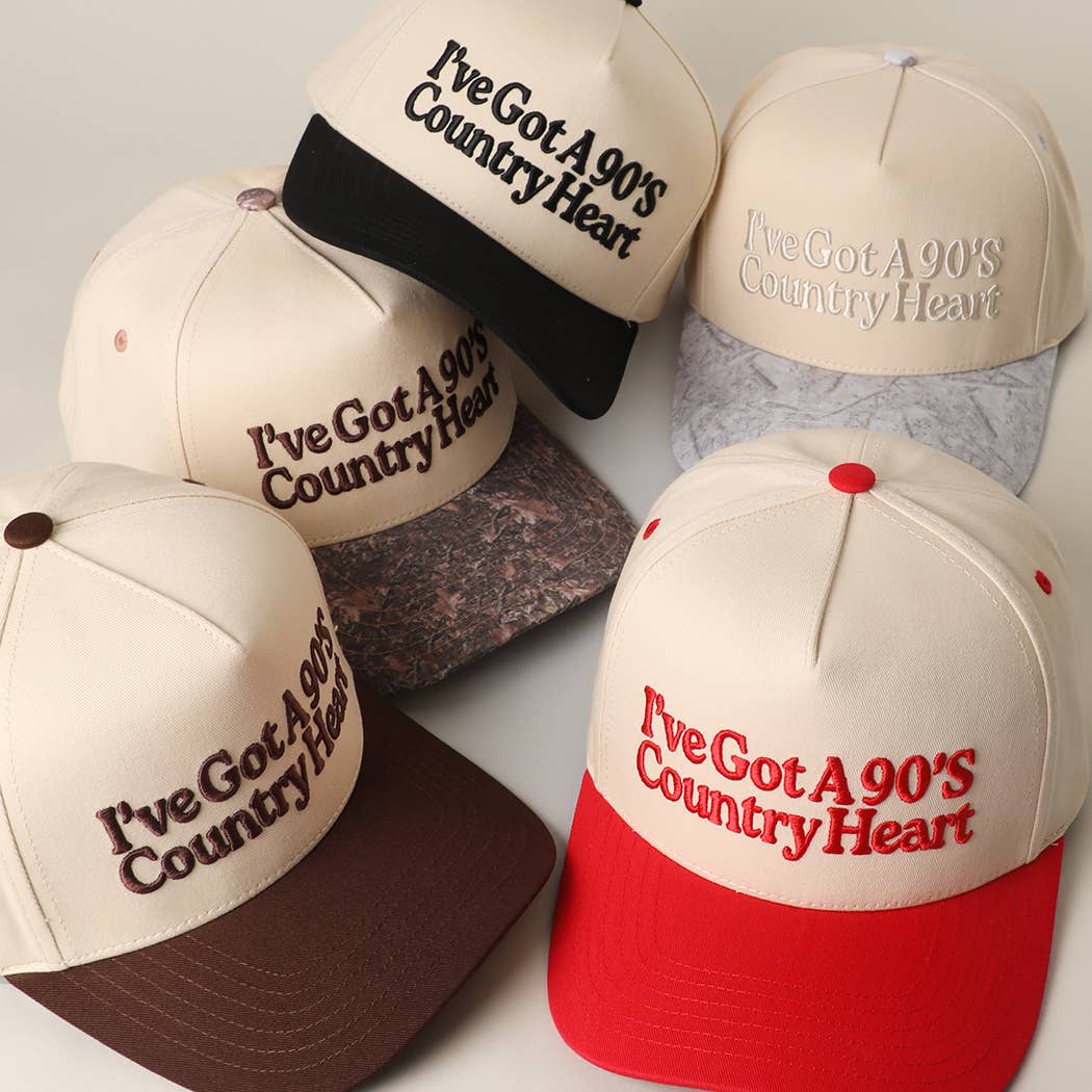 I've Got A 90's Country Heart 3D Embroidered Trucker Hat