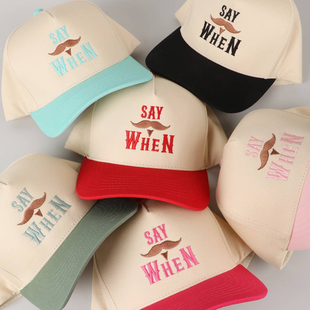 Say When  Mustache Tombstone Two-Tone Trucker Hat