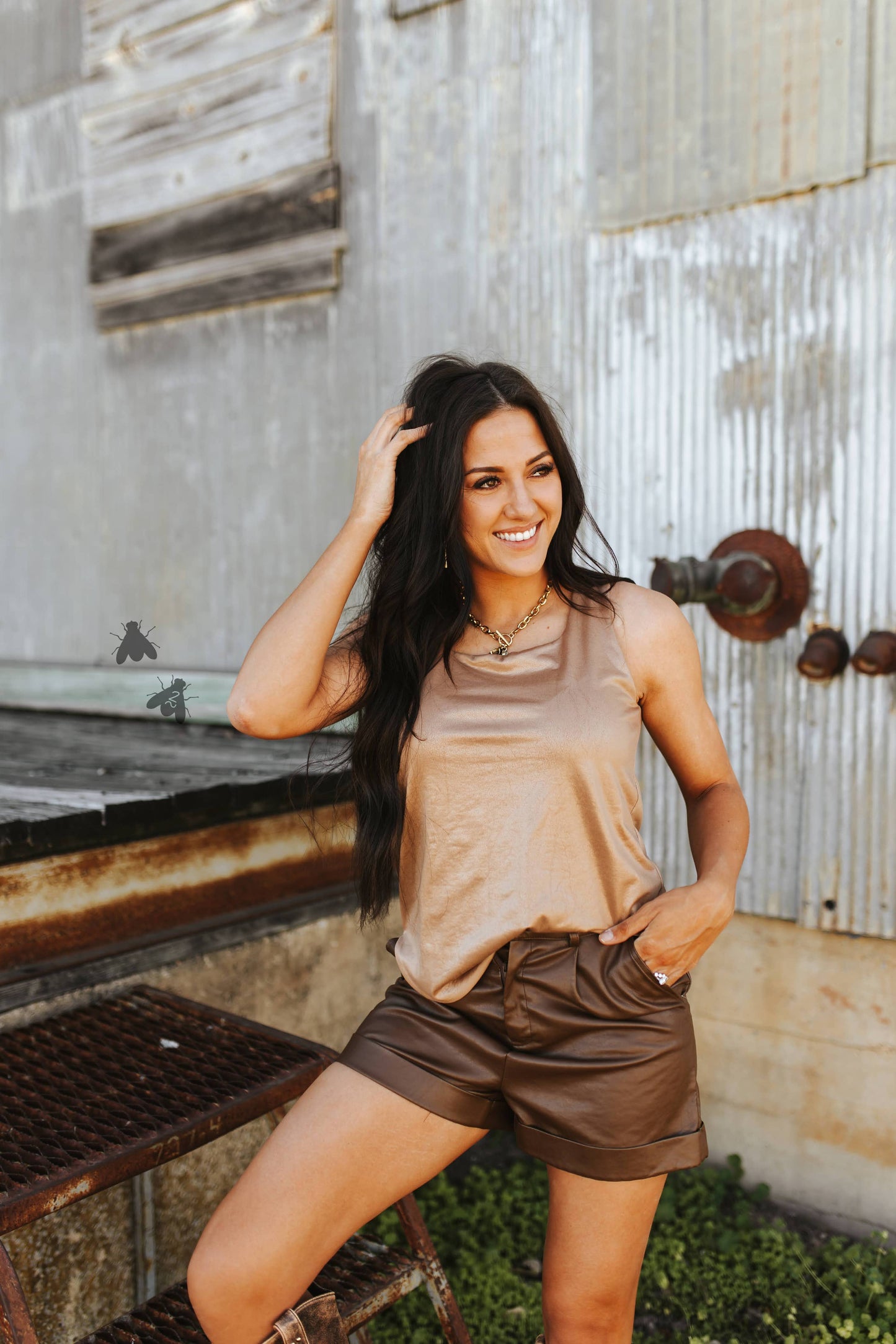 Luxe Square Neck Tank- Sand