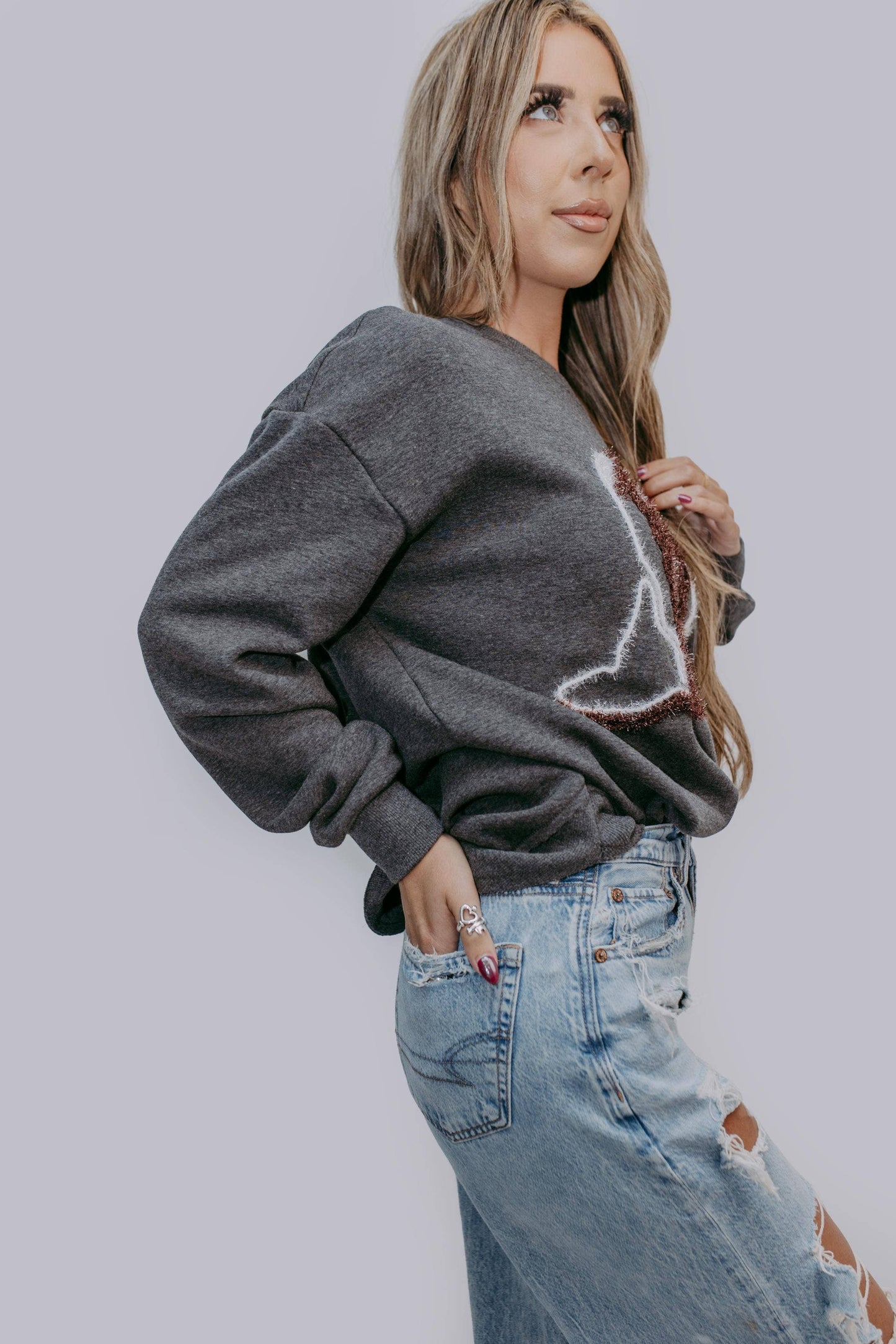 Tinsel Boots Sweatshirt