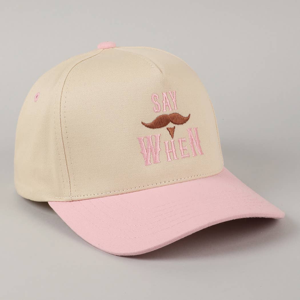 Say When  Mustache Tombstone Two-Tone Trucker Hat