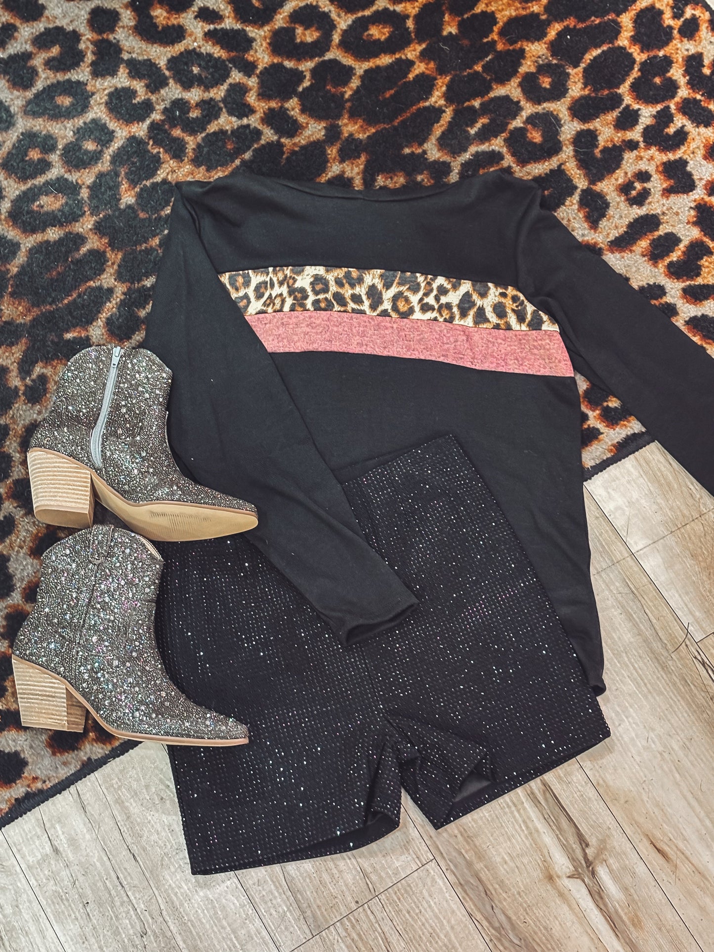 Leopard Colorblock Hoodie