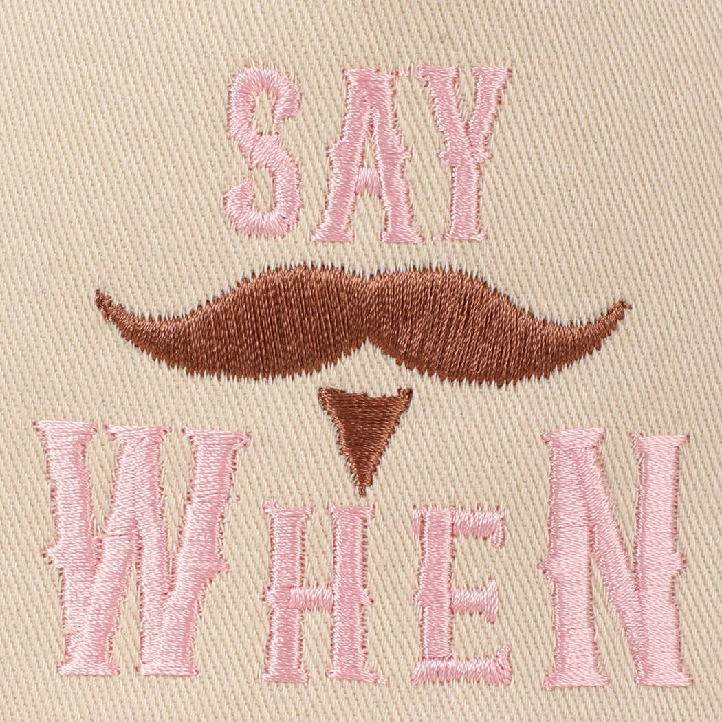 Say When  Mustache Tombstone Two-Tone Trucker Hat