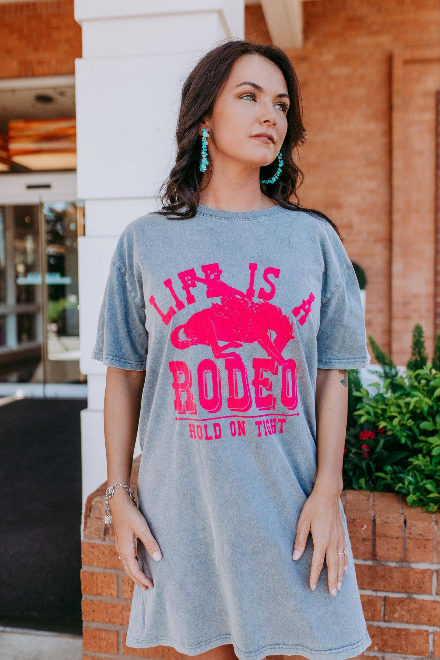 Rodeo Queen Mineral Washed Tee Dress