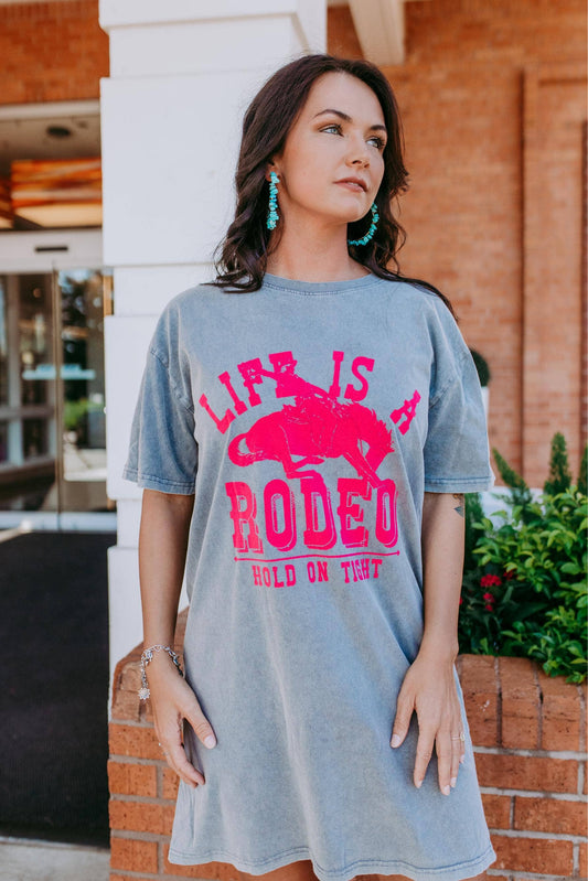 Rodeo Queen Mineral Washed Tee Dress