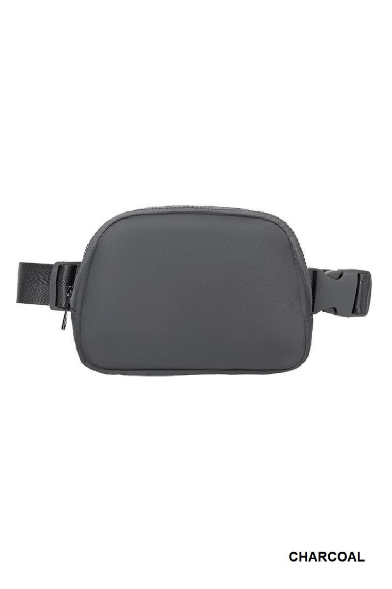 Crossbody Belt Bag Fanny pack: BLACK CHECKERED