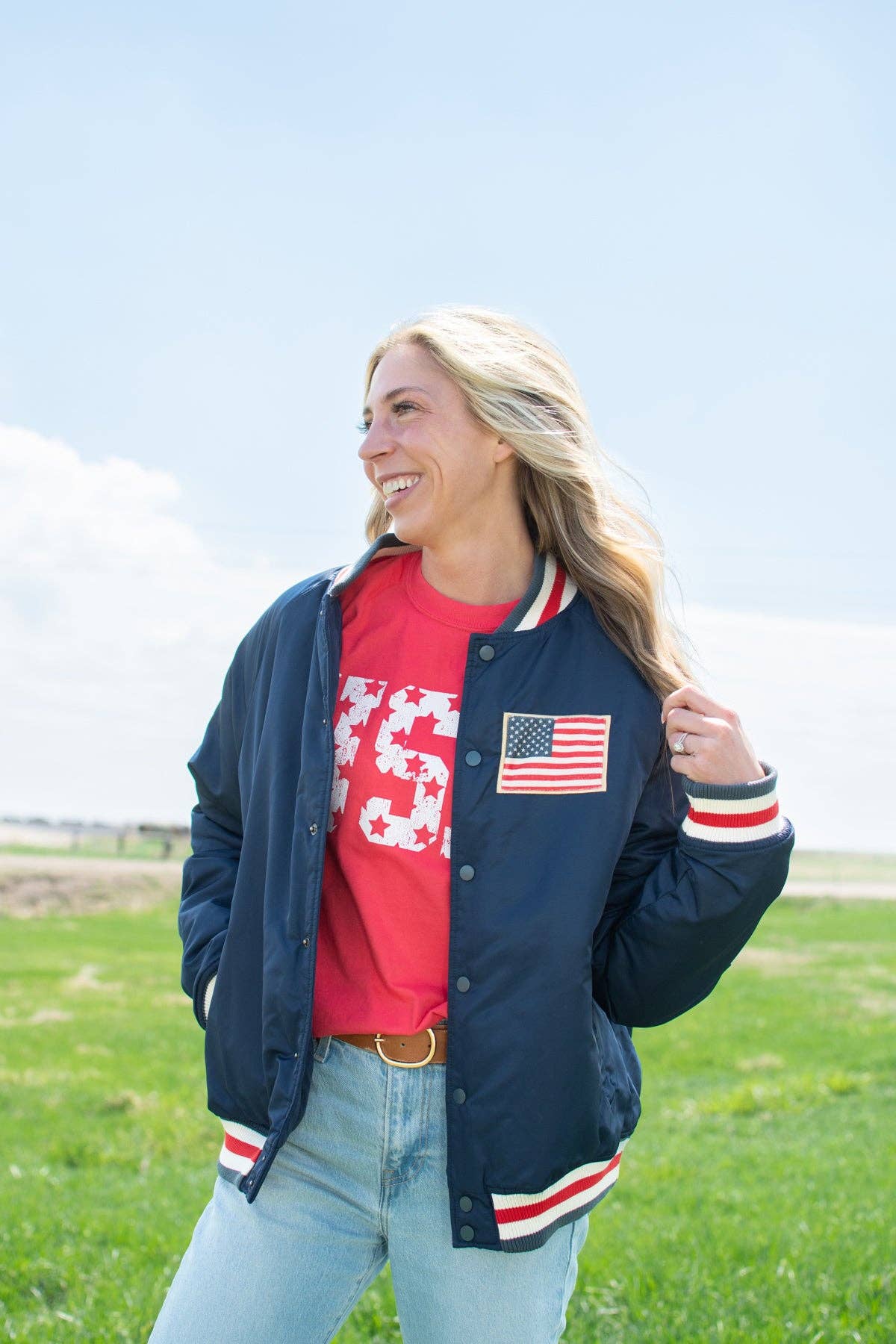 Celebrate America 250 years Varsity Style Jacket