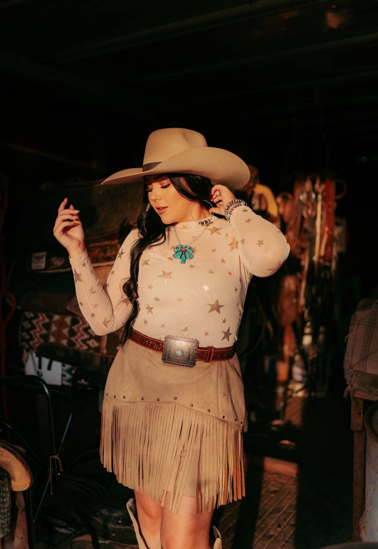 Starry Nights Mesh Top