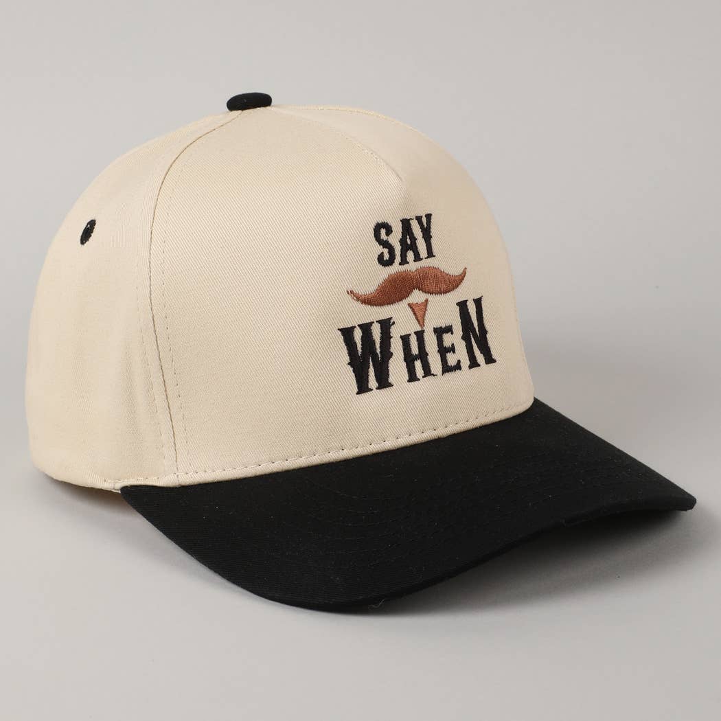 Say When  Mustache Tombstone Two-Tone Trucker Hat