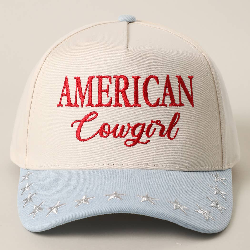 AMERICAN COWGIRL CANVAS HAT