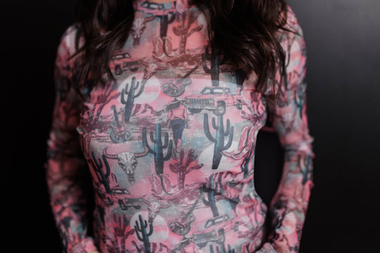 Country Road LS Mesh Top